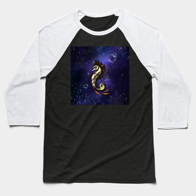 Cute little steampunk seahorse Baseball T-Shirt by Nicky2342